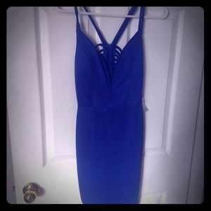 Royal blue mini dress
